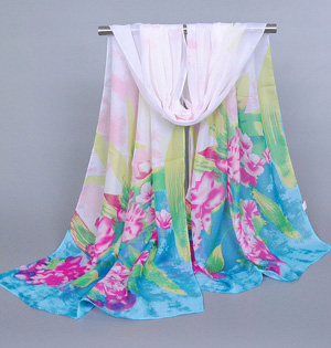 Silk chiffon scarf square