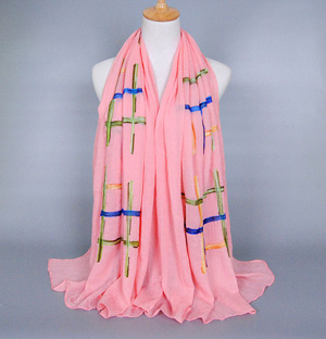 Custom embroidered scarves