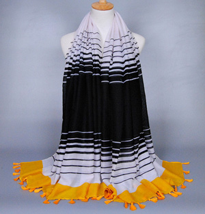 Silk striped scarf wholesale