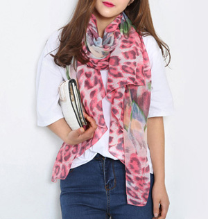 Leopard scarves for women