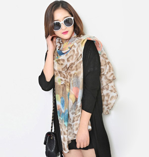 Leopard scarves for women