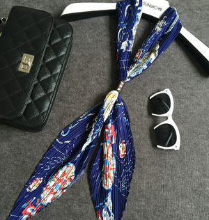 Hand dyed silk scarf
