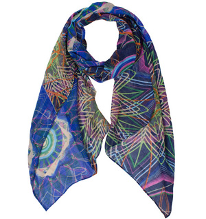 Stripe viscose scarf