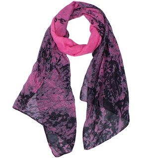 Viscose and polyester scarf