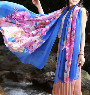 Women chiffon silk scarf