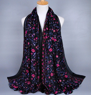 Floral silk shawls