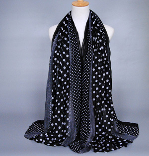 Polka dot infinity scarves