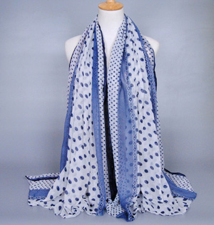Polka dot infinity scarves