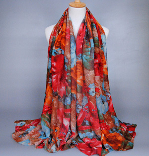 Silk scarf painting