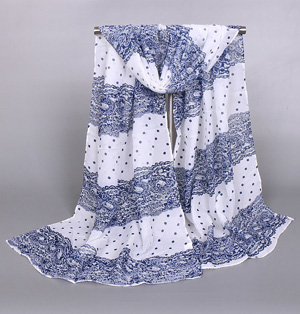 Lace polka dot scarves