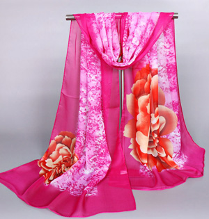 Silk infinity scarves