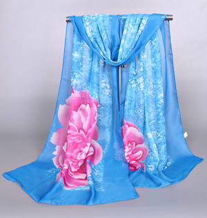 Silk infinity scarves