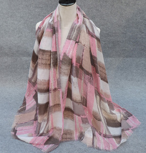 Plaid silk scarves