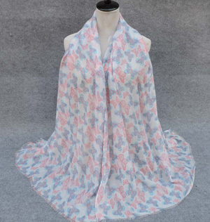 Wholesale butterfly silk scarf