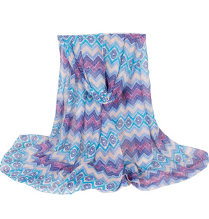 Knitted silk scarf