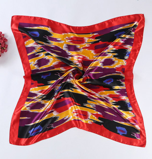 Ink print square scarves
