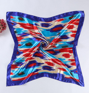 Ink print square scarves