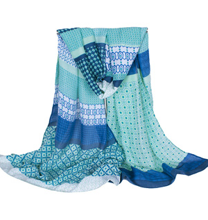 Printed cotton twill scarves