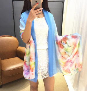 Twill silk scarf china