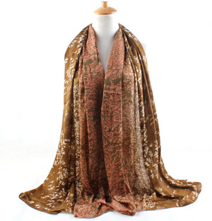 Print on silk scarf