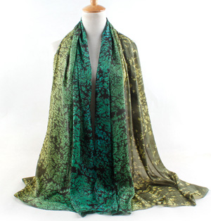 Print on silk scarf