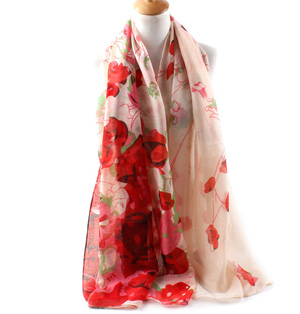 Wholesale rose silk scarf