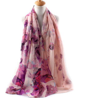 Wholesale rose silk scarf