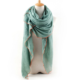 Cotton knit scarves