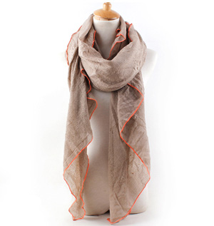Cotton knit scarves