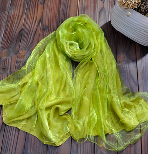 Rectangular silk scarf