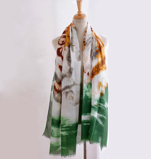 Tiger silk scarf