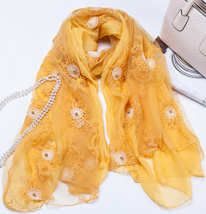 Womens silk chiffon scarf