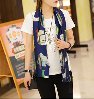 Small silk neck scarves