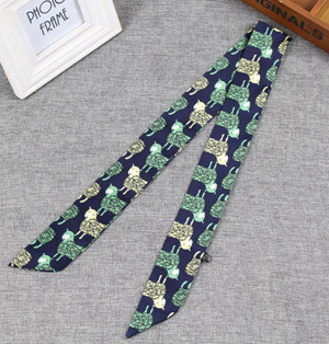 Small silk neck scarf