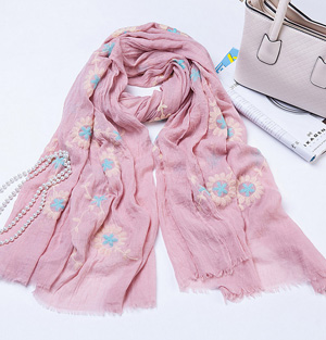 Hand embroidered scarves