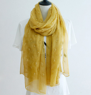 Ruffle silk scarves