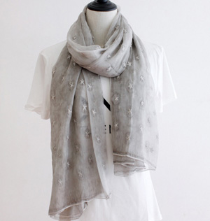 Ruffle silk scarves
