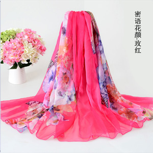 Wholesale Summer peony Women beach scarves