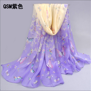 Wholesale Summer butterfly Women beach scarves