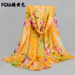 Wholesale women daffodil pattern beach scarves