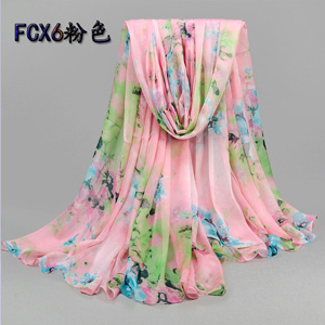 Wholesale women daffodil pattern beach scarves