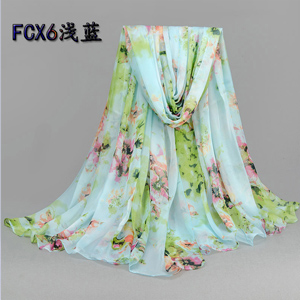 Wholesale women daffodil pattern beach scarves