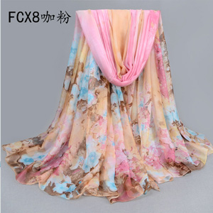 Wholesale Chinese rose pattern beach scarves