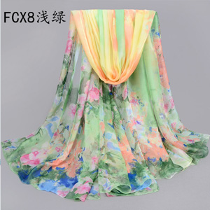 Wholesale Chinese rose pattern beach scarves