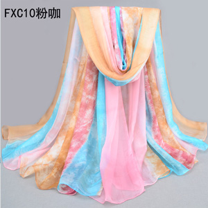 Wholesale pink chiffon women China beach scarves
