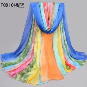 Wholesale pink chiffon women China beach scarves
