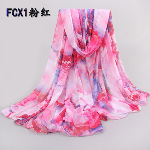 Wholesale flower chiffon women beach scarves