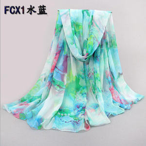Wholesale flower chiffon women beach scarves
