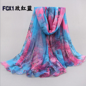 Wholesale flower chiffon women beach scarves