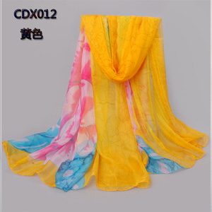Wholesale chiffon peony beach scarves